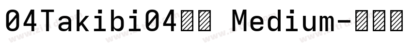 04Takibi04焚火 Medium字体转换